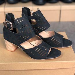 2021 Designer Women Sandal Summer High Heel Sandals Black Blue Party Slides with Crystals Beach Outdoor Casual Shoes large size W72