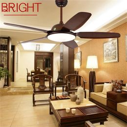 Ceiling Fans BRIGHT Modern Fan With Lamp Kit Remote Control 3 Colors LED Light For Home Dining Room Bedroom Living