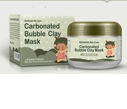 Bioaqua豚炭酸気泡粘土マスク100g削除黒毛ヘッドにきびシュリンクの毛穴フェイスケアフェイシャルスリープマスク無料ショッピング