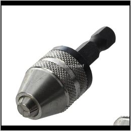 Tool Parts Tools Home Garden Drop Delivery 2021 SieraddBlack 6Mm Keyless Drill Bit Chuck Quick Change Adapter Converter Hex Shank Zbcnq