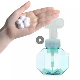 Liquid Soap Dispenser 300ml Flower Shape Foam Plastic Portable Foaming Pump Lotions Refillable Hand Distributor