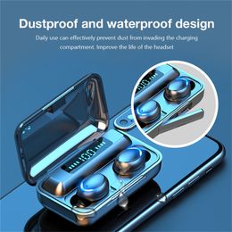 F9-5c TWS Wireless Bluetooth Earphone 5.0 Touch Headphones Earbuds 9D Stereo Sport Music Waterproof LED Display Headset with Power Bank Battery 64