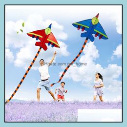 Kite & Aessories Sports Outdoor Play Toys Gifts Funny Flying Aeroplane Shape Kites With Handle And Line For Kids Gift Children Drop Delivery