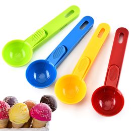 Colourful Plastic Ice Cream Scoop Fruit Watermelon Baller Spoon Tools Dessert Cake Jelly Dig Sphere Spoons Ball Maker Multifunctional Kitchen Tool TR0069