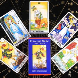 Universal Waite Tarot Deck 78 s For Beginners Set Divination 78 Full Color Card Game Board Toy Popular