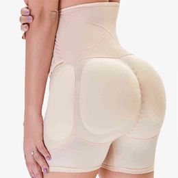 Velssut High Waist Women Butt Lifter Control Panties with Pad Hip Enhancer Push Up Body Shaper Pant Underwear Y220311