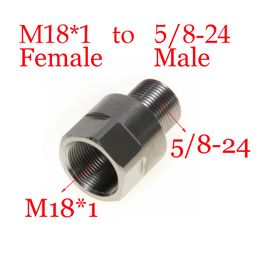 -Адаптер резьбы из нержавеющей стали M18 * 1 женщина до 5/8-24 Мужской топливный фильтр M18 SS Solvent Trap Adapter для NAPA 4003 WIX 24003 M18x1R 5 / 8x24