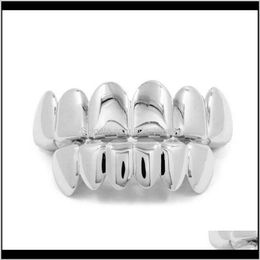 Grillz Body Jewellery Jewelryhip Hop Personality Fangs Sier Rose Grillz Gold False Teeth Sets Vampire For Women Men Dental Grills Drop Deliver