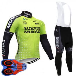 Euskadi Team Mens cycling Jersey bib pants Suit long sleeve mtb bicycle Shirts road bike clothing sportswear Ropa Ciclismo S21050610