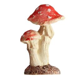 Decorative Objects & Figurines 3 Head Red Mushroom Toadstool Miniature Fairy Garden Terrarium Figurine Mini House Decor (3 X 2.6 5cm)
