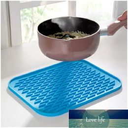 Mats & Pads Rectangle Silicone Table Placemat Heat Resistant Drying Mat Dish Cup Pad Dinnerware Non-slipTableware Kitchen Accessories