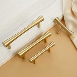 Gold pure copper cabinet drawer handle TV bedside brass wardrobe