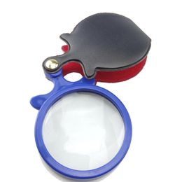 10X 65mm Microscope Mini Pocket Folding Magnifier Jewelry Magnifying Loupe Glass Lens Portable Magnifiers 20266A