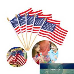 US Hand Waving Flag Square Flag Banner-Patriotic Event American Flag Decoration Sports Bar Decoration Refueling Factory price expert design Quality Latest