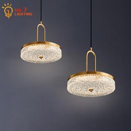 Pendant Lamps Luxury Fashion Atmosphere Copper Crystal Lights Romantic Modern Light Fixtures Home Decor Coffee Bedside Restaurant Cafe