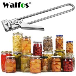 WALFOSProfessional Portable Adjustable Manual Stainless Steel Jar Lid Opener Gripper Can Opener Kitchen Supplies Accessories 210319