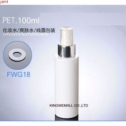300pcs/lot 100ml plastic spray bottle white pet refillable perfume atomizer for travel wholesale Cosmetic Containergoods