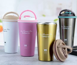 The latest 17oz stainless steel coffee cup mug, portable lid thermos, a variety of colors and styles to choose from, support custom logo