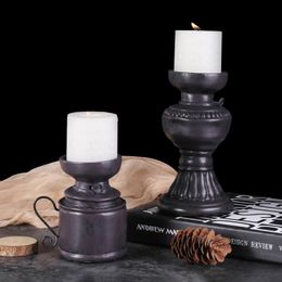 Candle Holders Home Supplies Antique Oil Lamp Model Retro Candlestick Desktop Decoration Holder Furnishings Pography Prop