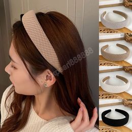 Simple All-match Knitted Hair Hoops Fashion Retro Wide Headband Sweet Elegant Head Hoop Headwear Women Hair Accessories