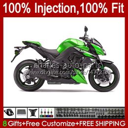 Body Injection Mold For KAWASAKI NINJA Z 1000 R Z1000 2010 2011 2012 2013 Years Bodywork 15No.77 Z-1000 Z1000R 2010-2013 Z-1000R 10 11 12 13 OEM Fairing Kit glossy green