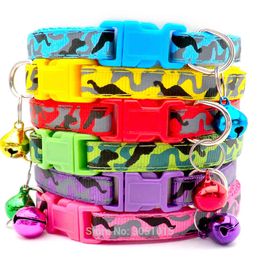 Whole 100Pcs Collars For Dog Collar With Bells Adjustable Necklace Pet Puppy kitten Collar Accessories Pet shop products 21032173Z