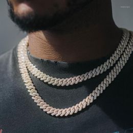 Chains Iced Out Hip Hop Men Necklace Rhinestone Bling Rapper 20mm Width Luxury Chain For Jewellery Gift