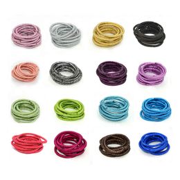 50PCS 4mm Glitter Elastic Bands Ponytail Holders bling Hair Ties bunhead rope DIY hair Accessories wholes