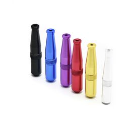 Mini Torpedo Metal Pipe Multicolor Bullet Snuff Pot Pipes Cigarette Smoking Holder Accessories Good Creative Retail/Wholesale Portable scale