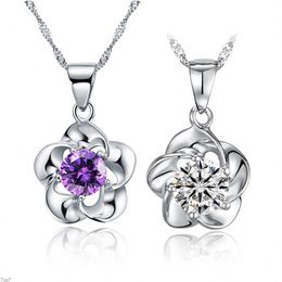 Crystal Womens Necklaces Pendant female short clavicle new Jewellery gold silver plated
