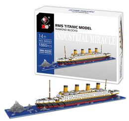 -YZ Weili Micro Drill Partícula Montaje Bloque de construcción 66503 T Titanic Children's Toy Regalo