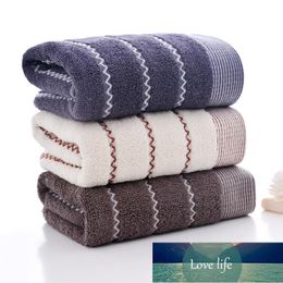 Towel 2 Pcs 35x75cm Spot Stripe Cotton Water Ripple Soft Absorbent Face Home Garden Thickened For Adult Baby Factory price expert design Quality Latest Style