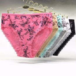 4pcs/lot Big yards 2XL/3XL/4XL Women's panties underwear waist Cotton Lady Mummy Pants Large Size Underwear 89255 220311