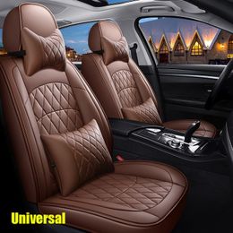 Universal Car Seat Covers For BMW Mercedes Benz Audi Toyota Volkswagen Honda Interior Automotive Vehicle Cushion Fit Set -Leatherette