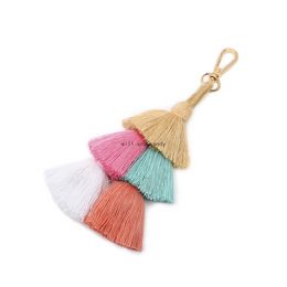 Stacking Colourful Bohemia Multilayer Tassel Key Ring Handbag Purse Hang Wall Hanging Keychain women Fashion Jewellery Will and Sandy