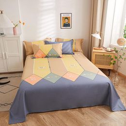 Sheets & Sets Simple Bed Sheet And Case 100% Skin-Friendly Cotton Flat Soft High Quality Set Accpet Wholesaler