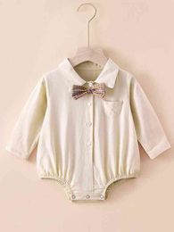 Baby Bow Detail Patch Pocket Bodysuit SHE