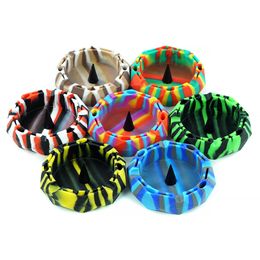 unbreakable ashtray silicone portable ashtrays Smoking Accessories colorful ash holder anti-scalding tray