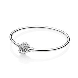 NEW 2021 100% 925 Sterling Silver Flower Diamond Bracelet Fit DIY Original Fshion Jewelry Gift 666