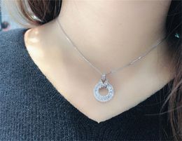 Diamond Pendant Real 925 Sterling Silver Charm Party Wedding Pendants Necklace For Women Bridal moissanite Jewellery