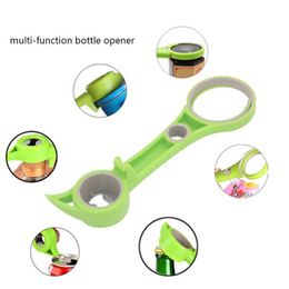 6 In 1 Multifunctional Beer Bottle Opener Plastic Non Slip Manual Can Corkscrew Household Kitchen Tools