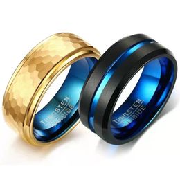 Wedding Rings YWSHK 25 Models 8mm Tungsten Carbide Men Ring Band Interface Black MaSurface Classic Male Jewelry Anniversary Gift