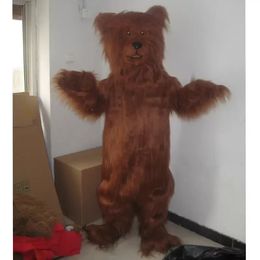 Halloween Brown Grizzly Bear Mascot Costume Cartoon animal Anime theme character Christmas Carnival Party Fancy Costumes Adults Size Outdoor Outfit