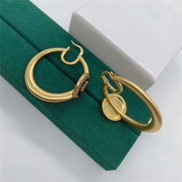 Trendy Brass Gold Plated Copper Round Hoop Earrings For Women Fashion Jewellery Accessories Wedding Party Anniversary Gift 220108