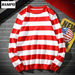 red white striped sweater