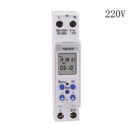 Programmable Timer Switch LCD Display 18mm Single Module Din Rail 220V External Trigger Timers