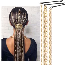 Wig extended Chain Gold Claw Chain Jewellery chains Clip Hair chain Direct supply Fashion Headwear Tassel Hair Accessories