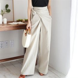 Spring Vintage Office Of Ladies Elegant Korean Black Pants Loose Women Games Large To Life High Plains QZ359 210510