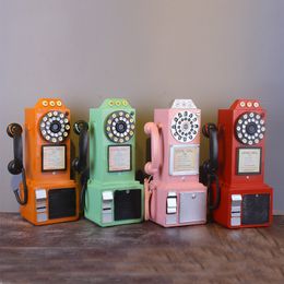 Handmade Retro Make Old Telephone Model Bar Cafe Wall Hanging Creative Photography Props Home Furnishing Nordic Style