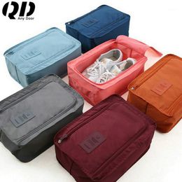 Storage Bags 1Pcs Folding Multifunction 6 Colours Double Layer Portable Organiser Shoe Sorting Pouch Convenient Travel Bag Nylon